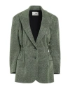 The M .. Woman Blazer Green Size S Polyester, Polyamide, Metallic Fiber In Green