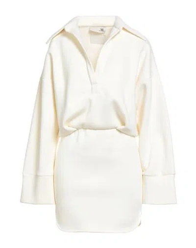 The M .. Woman Mini Dress Cream Size Xs Cotton, Polyester In White