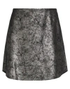 The M .. Woman Mini Skirt Charcoal Size Xs Polyester, Viscose, Elastane In Gray