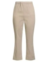 The M .. Woman Pants Beige Size L Cotton, Elastane In Neutral
