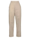 The M .. Woman Pants Beige Size S Cotton, Elastane