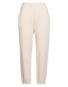 The M .. Woman Pants Beige Size S Cotton, Polyester