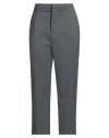 The M .. Woman Pants Grey Size M Polyester, Virgin Wool, Elastane In Gray