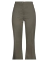 The M .. Woman Pants Military Green Size L Cotton, Polyamide