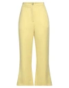 The M .. Woman Pants Yellow Size L Polyester In Yellow