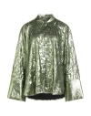 The M .. Woman Shirt Green Size S Polyester, Metallic Polyester In Green