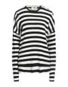 The M .. Woman Sweater Black Size S Cotton, Acrylic, Synthetic Fibers, Viscose, Elastane In Black