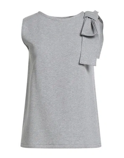 The M .. Woman Sweatshirt Light Grey Size M Cotton