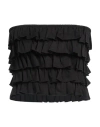 The M .. Woman Top Black Size M Cotton, Elastane In Black