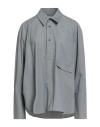 The M .. Woman Top Grey Size S Cotton, Elastane In Gray
