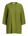 The M .. Woman Top Khaki Size S Polyester, Elastane In Green