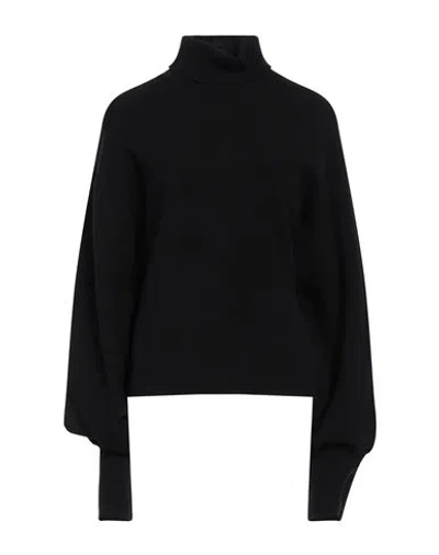 The M .. Woman Turtleneck Black Size S Acrylic, Merino Wool, Polyamide In Black