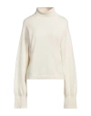 The M .. Woman Turtleneck Cream Size M Acrylic, Merino Wool, Polyamide In White