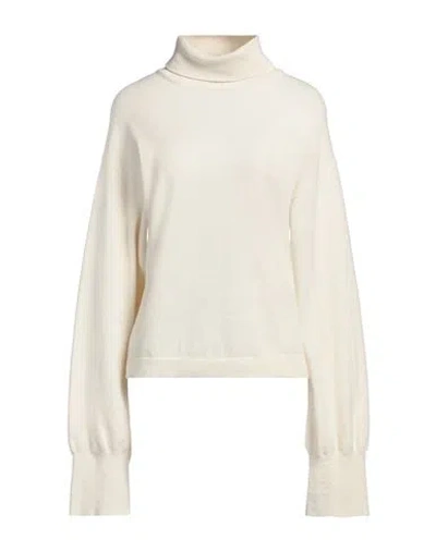 The M .. Woman Turtleneck Cream Size M Acrylic, Merino Wool, Polyamide In White