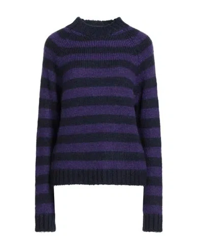 The M .. Woman Turtleneck Purple Size S Acrylic, Merino Wool, Polyamide
