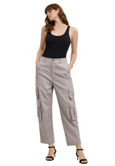 The M Women's Trousers  Cargo Cargo In Gray