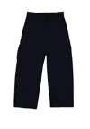 The M Women's Trousers  Side Pockets In Blue
