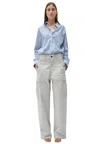 The M Women's Trousers  Side Pockets In Gray