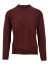 The M Wooll-blend Sweater In Burgundy