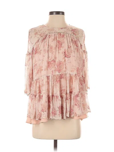 Pre-owned The Madison Avenue Collection X Kate Spade 3/4 Sleeve Blouse In Pink