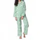 The Mahogany Store Miya Pajama Set In Green Botanical