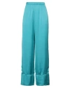 The Malama Studio Woman Pants Turquoise Size M/l Polyester In Blue