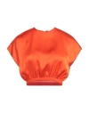 The Malama Studio Woman Top Tomato Red Size S/m Polyester In Tomato Red