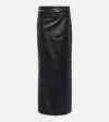 The Mannei Cut-out Leather Maxi Skirt In Black