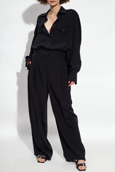 The Mannei ‘arda' Pleat-front Trousers In Black