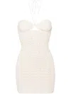 The Mannei Bergen Crochet-knit Minidress In Neutrals