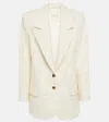 The Mannei Caen Single-breasted Blazer In Vanilla