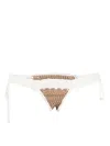 The Mannei Crochet-knit Bikini Bottom In Weiss