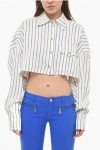 THE MANNEI CROPPED LAMIA SHIRT WITH ASYMMETRIC DESIGN