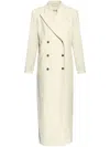 The Mannei Goteborg Double-breasted Coat In White