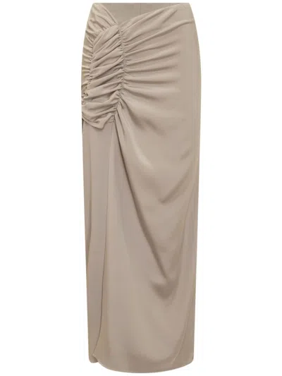 THE MANNEI DRAPED-DESIGN SKIRT