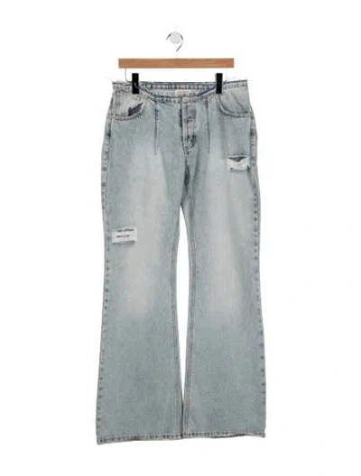 Pre-owned The Mannei High-rise Flared Jeans In Blue