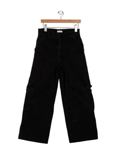 Pre-owned The Mannei High-rise Wide Leg Jeans In Black