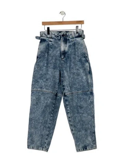 Pre-owned The Mannei High-rise Wide Leg Jeans In Blue