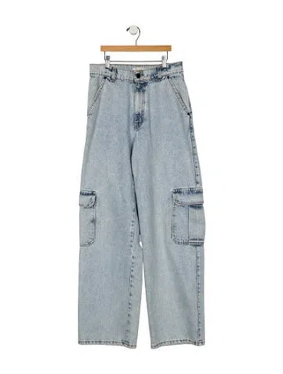 Pre-owned The Mannei High-rise Wide Leg Jeans In Blue