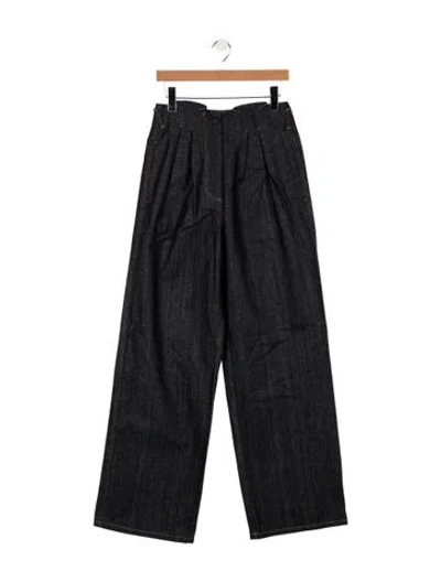 Pre-owned The Mannei High-rise Wide Leg Jeans In Blue