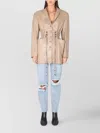The Mannei Ruched-detail Single-breasted Jacket
