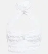 The Mannei Jerez Halterneck Cotton-blend Top In White