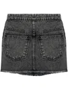 The Mannei Malmo Denim Mini Skirt Inside Out In Grau