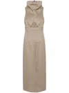 The Mannei Lomma Sleeveless Midi Dress In Grey