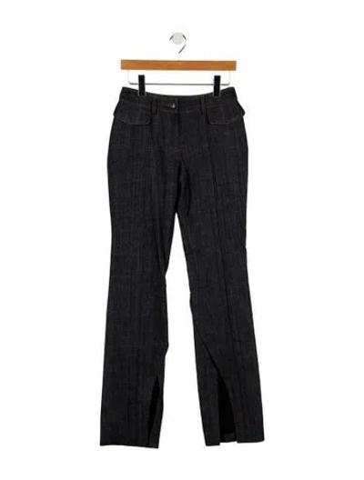 Pre-owned The Mannei Mid-rise Straight Leg Jeans In Blue