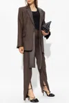The Mannei ‘newport' Silk Pleat-front Trousers In Brown