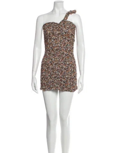 Pre-owned The Mannei Nylon Mini Dress In Neutral