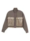 The Mannei Pinstriped Flap-pocket Jacket In Gray