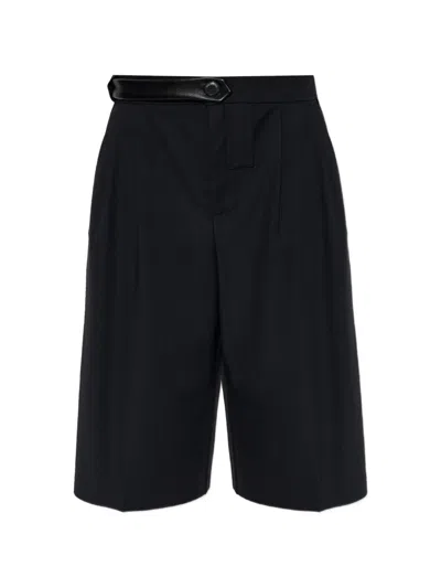 The Mannei Pleated Knee-length Tailored Shorts In Black