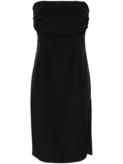 The Mannei Rovaniemi Stretch-silk Minidress In Black